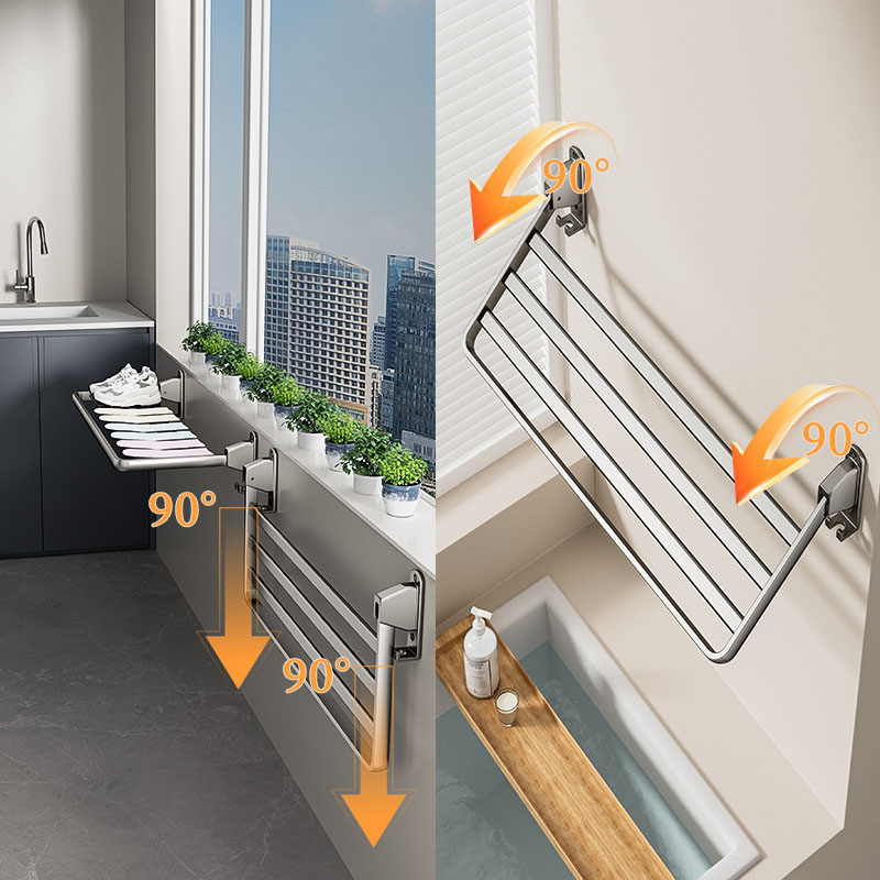 Wall-mounted Foldable Drying Rack - Image 3