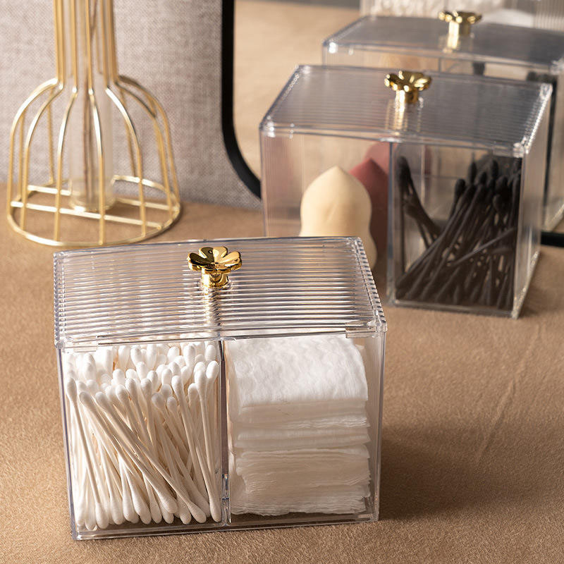 2 Compartments Qtip Holder Dispenser - Image 2