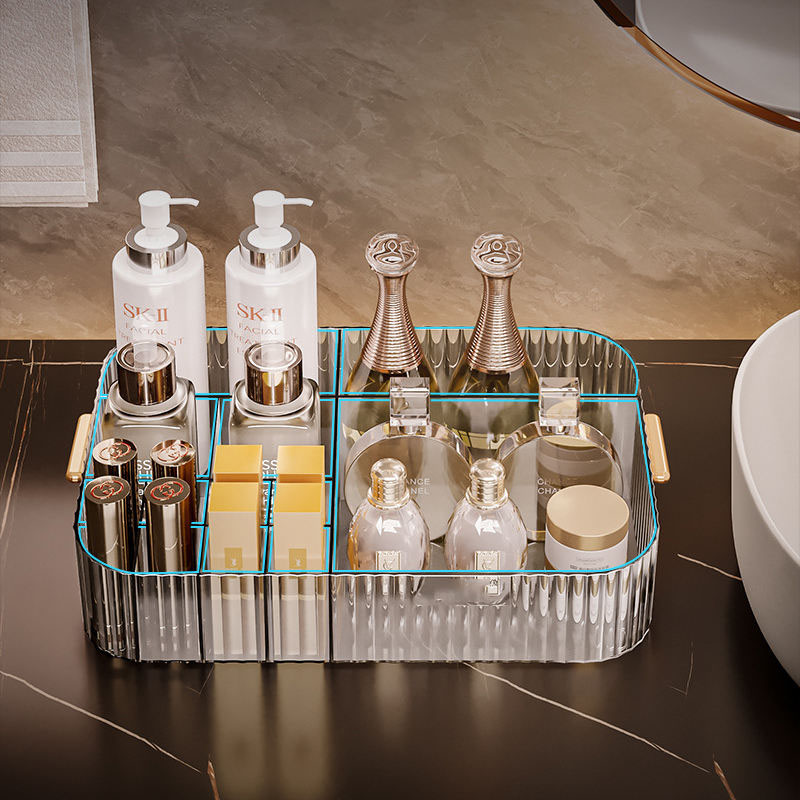 Clear Plastic Cosmetic Separate Storage Box - Image 2