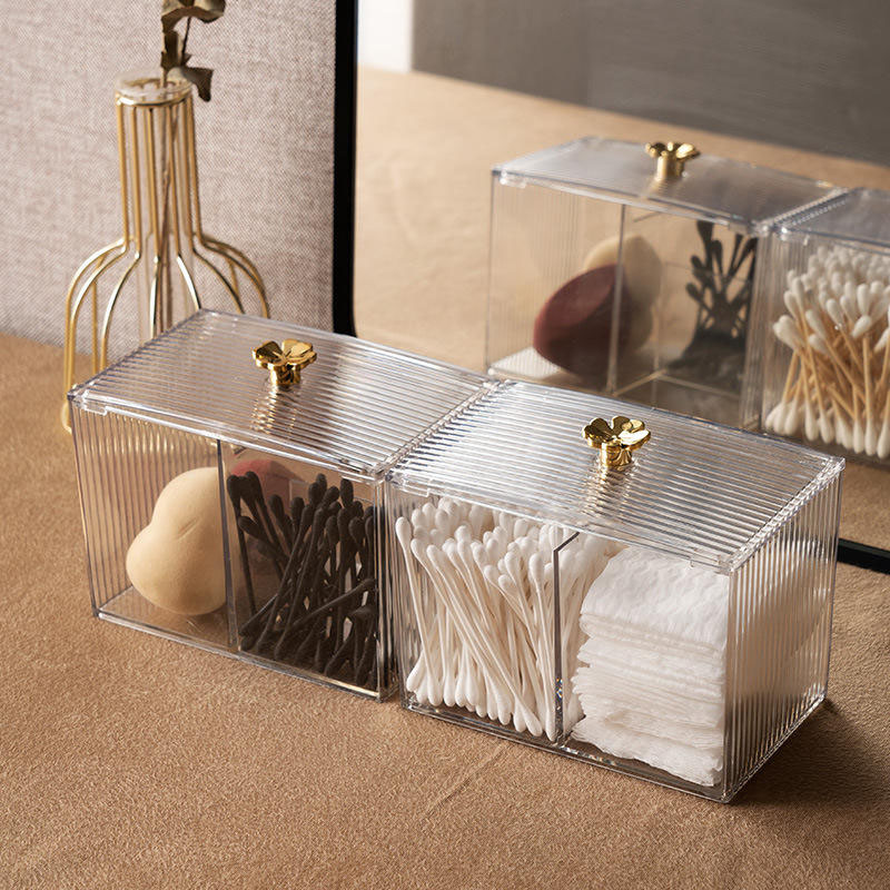 2 Compartments Qtip Holder Dispenser - Image 4