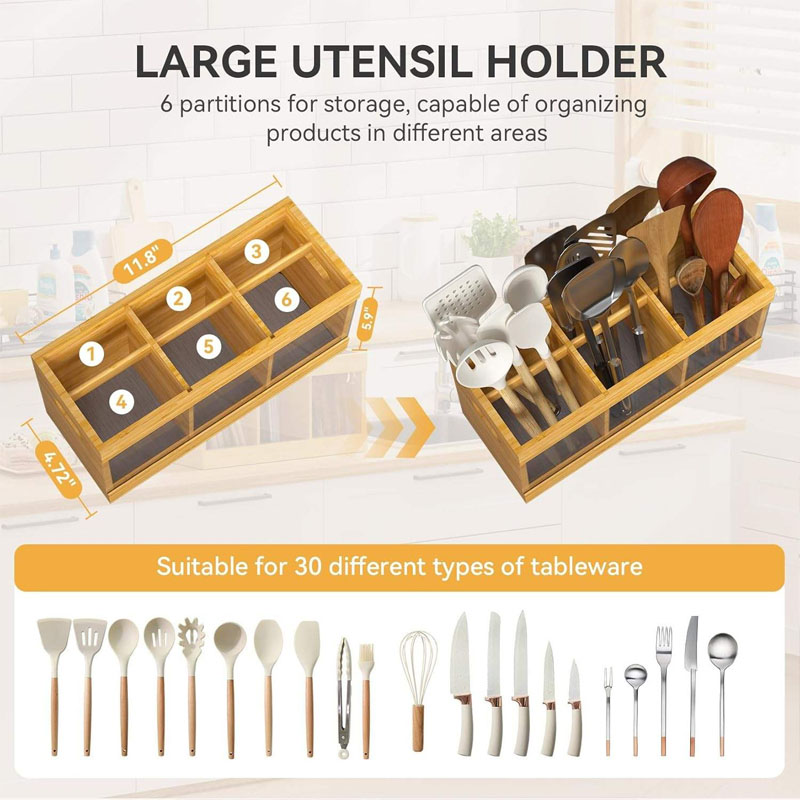 Kitchen Countertop Storage with 6 Compartments - Image 3