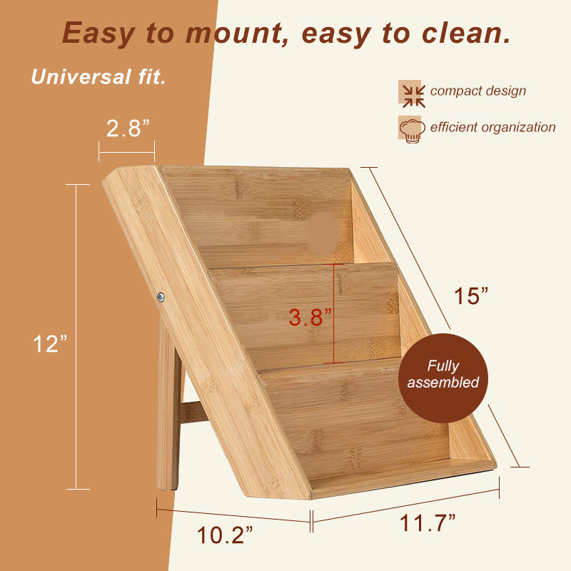 Bamboo Spice Rack and Organizer - Image 2