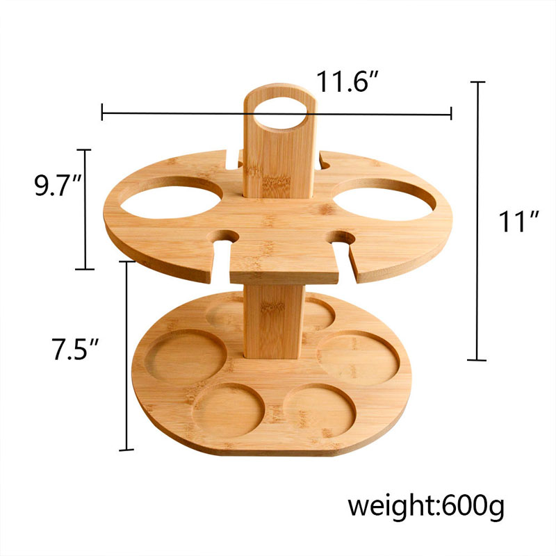 Countertop Wine Rack with Bottle Shaped Shelf - Image 6