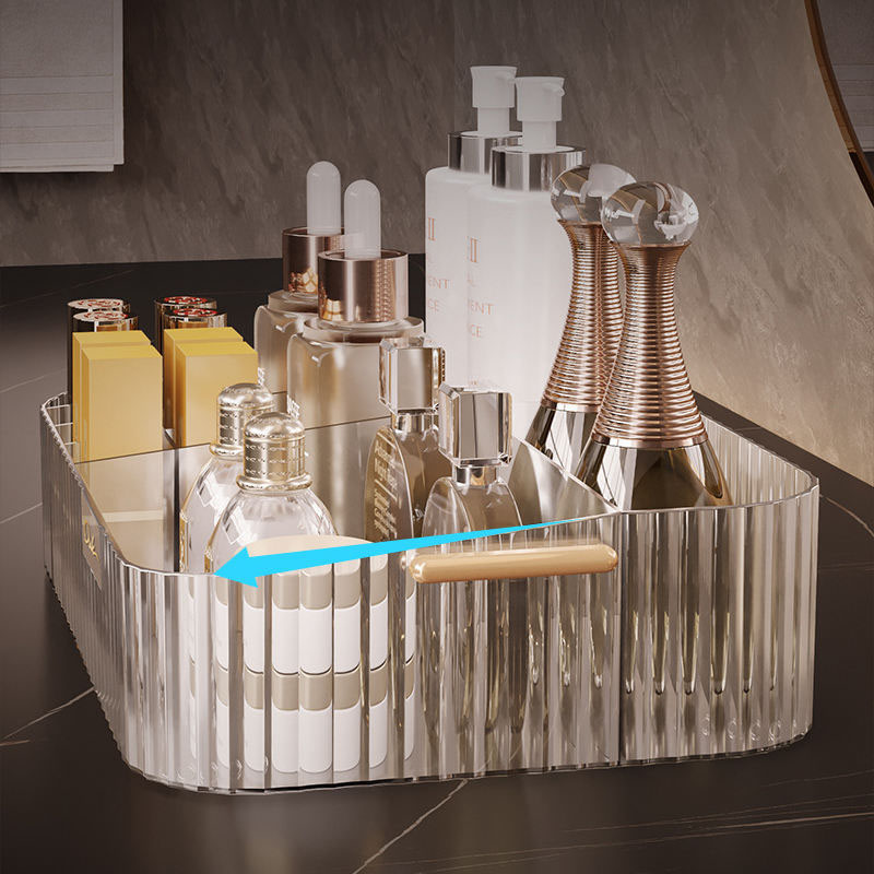 Clear Plastic Cosmetic Separate Storage Box - Image 6
