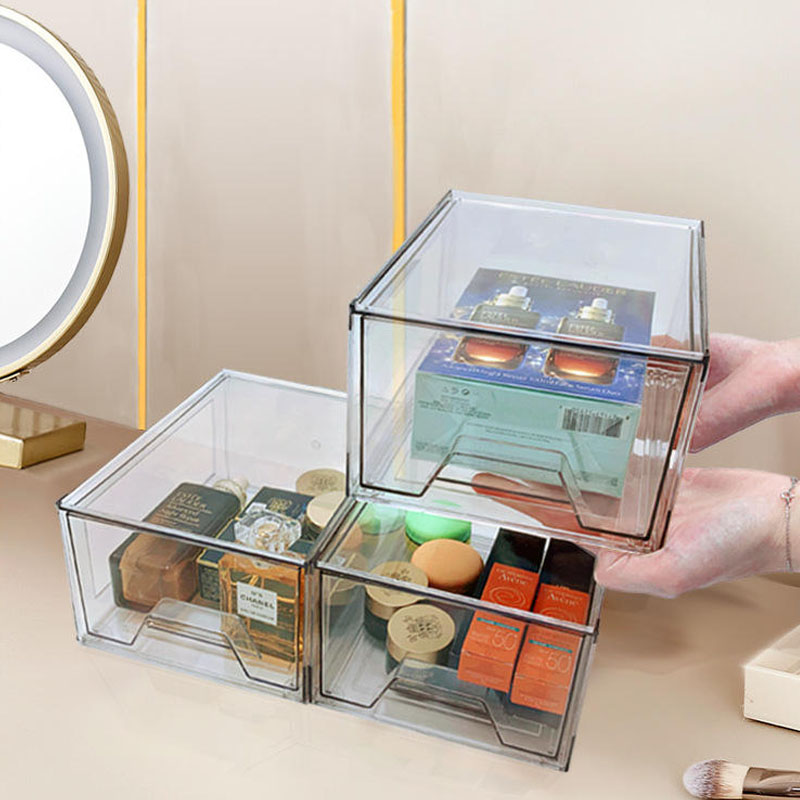 Stackable Makeup Organizer Storage Bins - Image 5