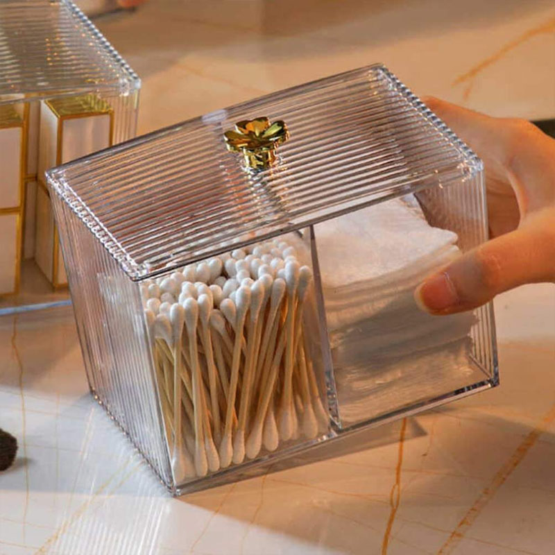 2 Compartments Qtip Holder Dispenser - Image 3