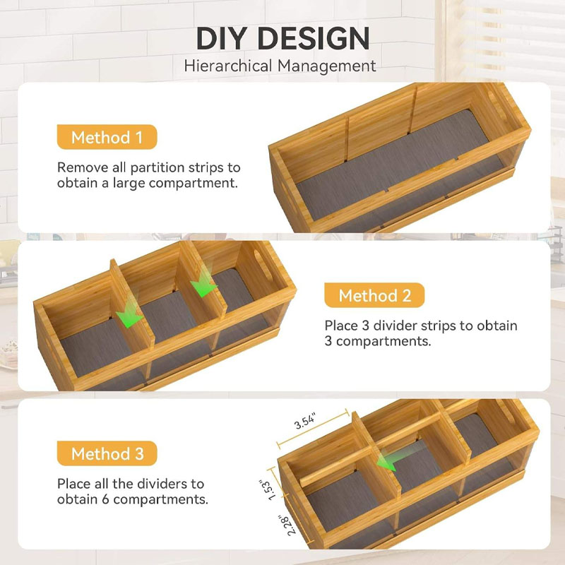 Kitchen Countertop Storage with 6 Compartments - Image 4