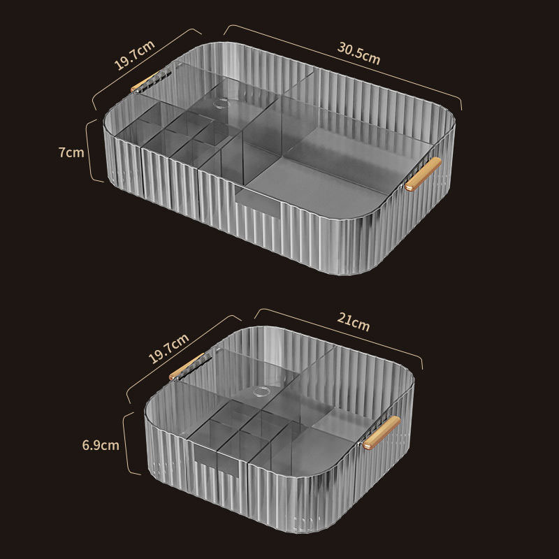 Clear Plastic Cosmetic Separate Storage Box - Image 5