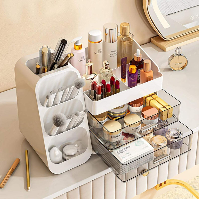 Cosmetic Display Case With Double Drawers - Image 5