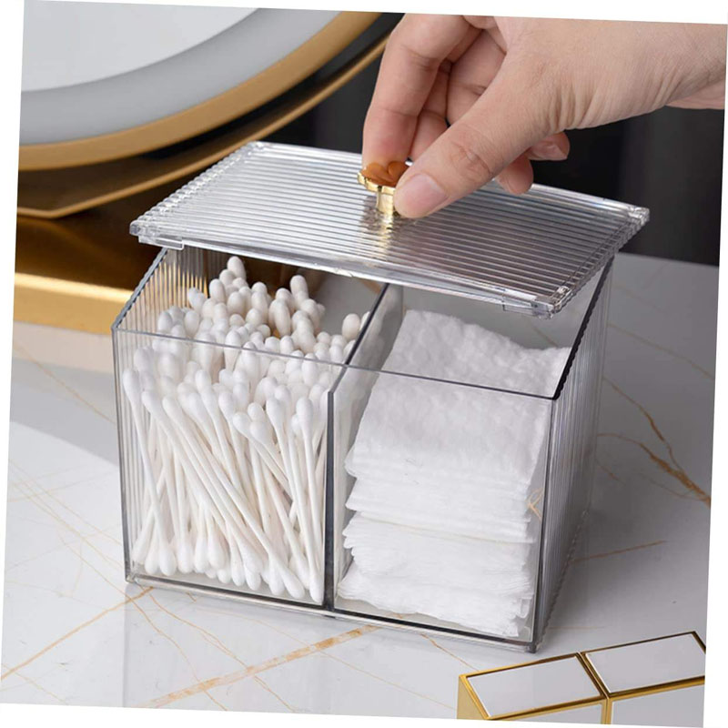2 Compartments Qtip Holder Dispenser - Image 5