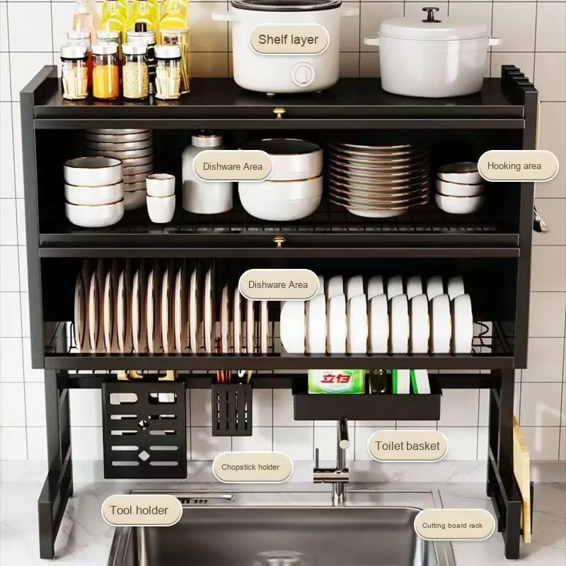 Dual-Layer Kitchen Sink Storage Rack - Image 4
