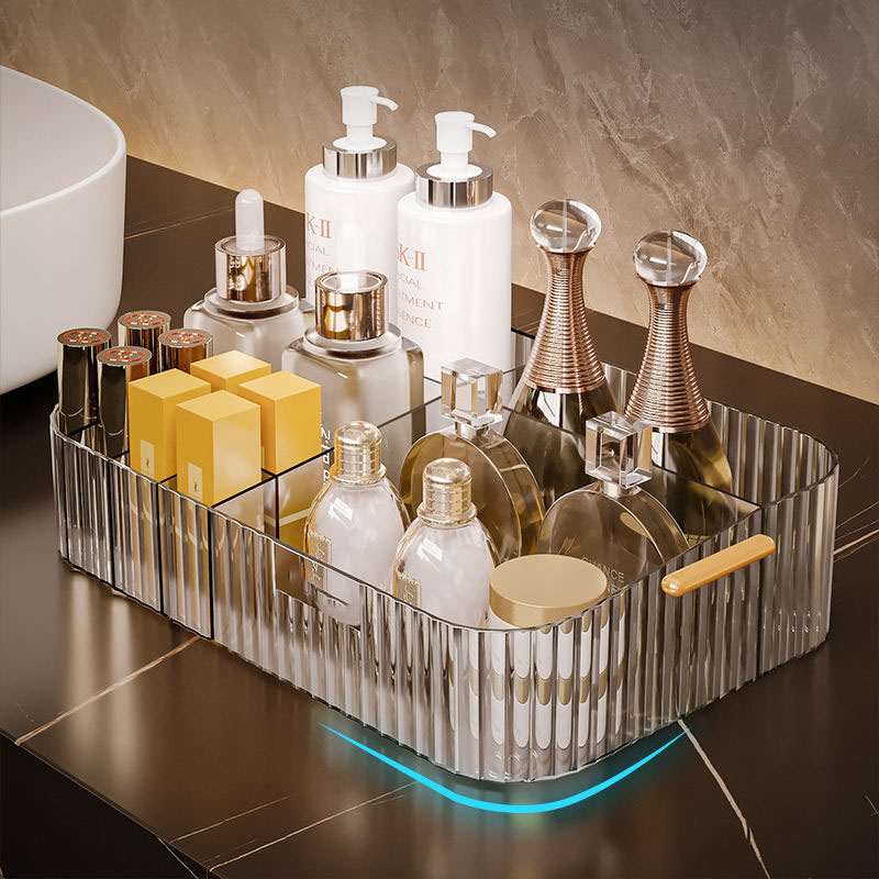 Clear Plastic Cosmetic Separate Storage Box - Image 4