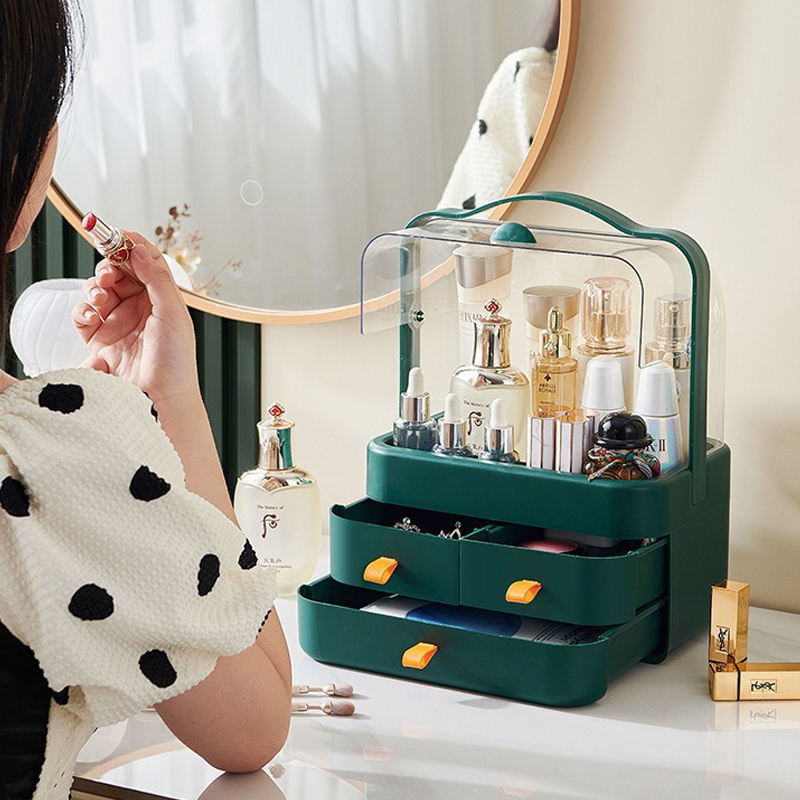 Cosmetic Storage Holder with Lid - Image 3