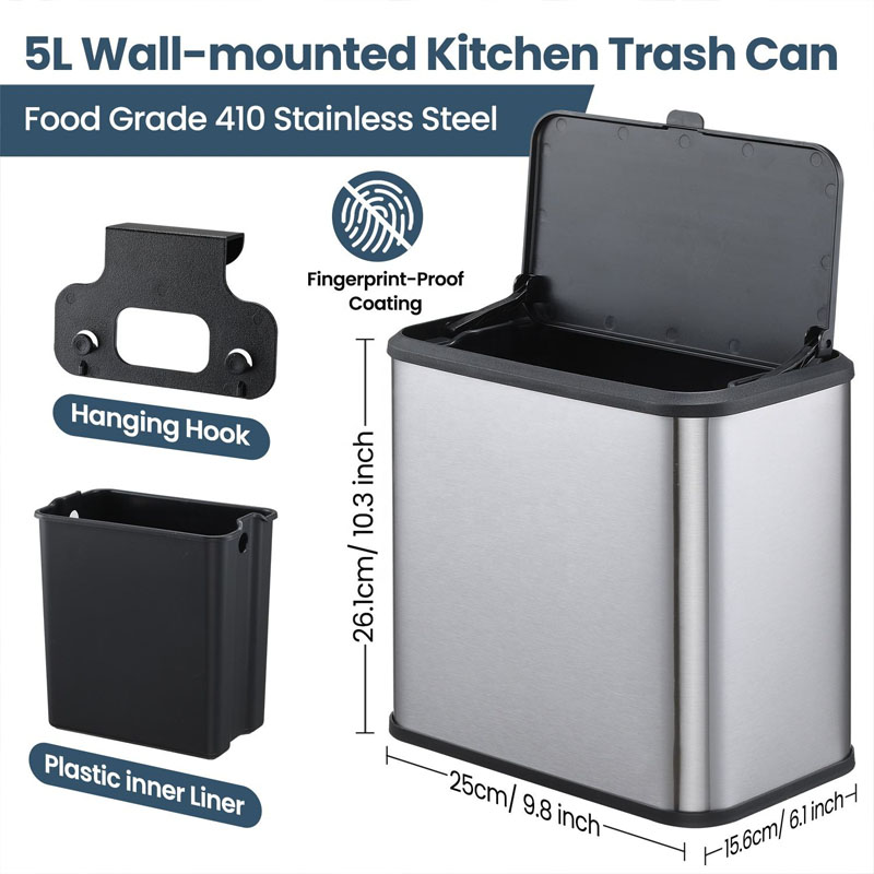 Automatic Stainless Steel Kitchen Sensor Bins - Image 3